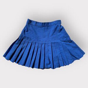 Royal Blue Pleated Mini Skirt – Minimal Y2K Classic